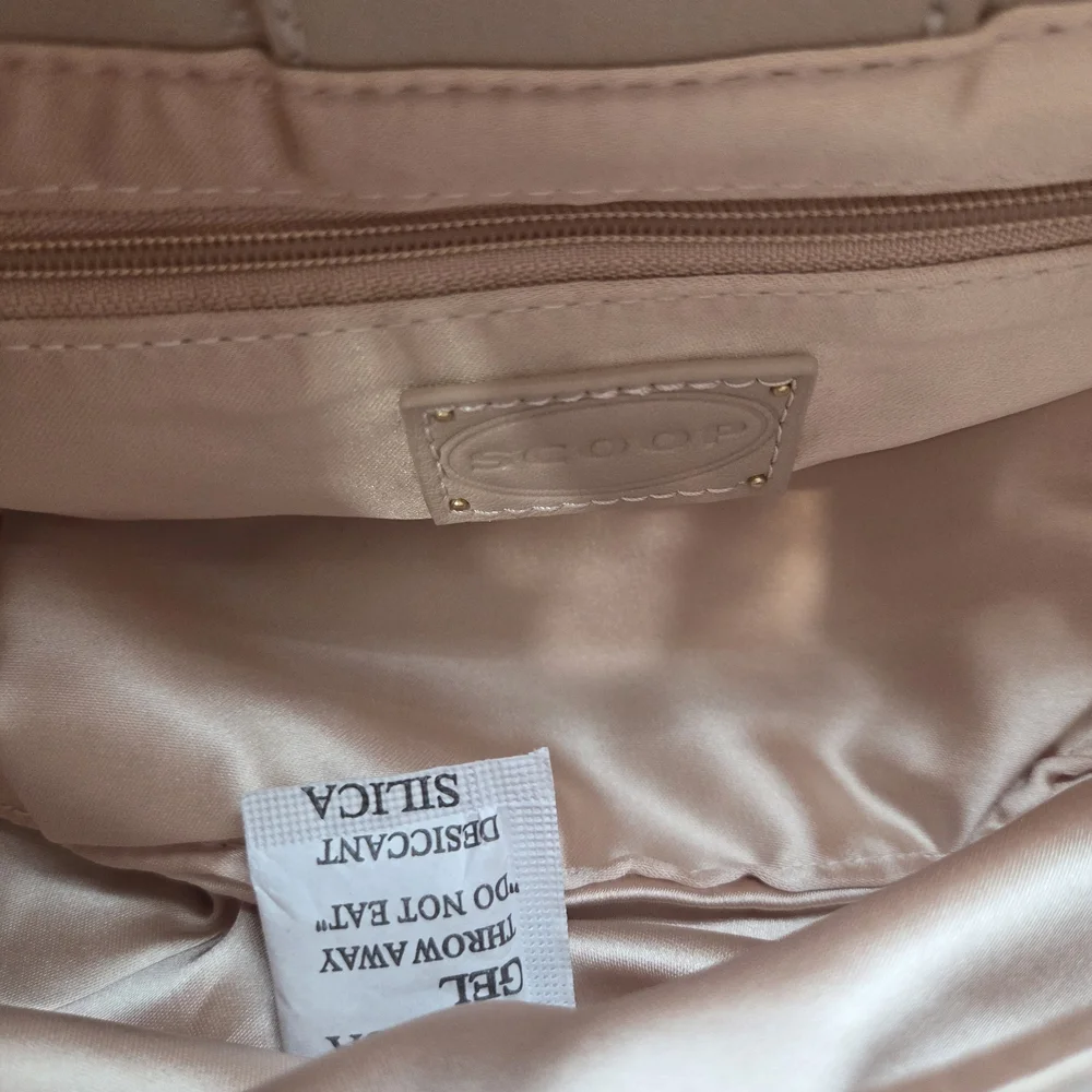 Scoop‎ Ruched Beige Hobo Shoulder Bag NWT